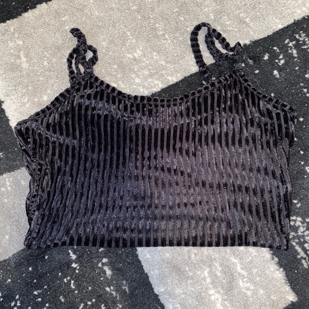 SHEIN velvet crop top